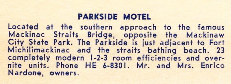 Parkside Inn (Parkside Motel) - Vintage Postcard (newer photo)